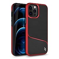 ZIZO Division Series for iPhone 12 Pro Max Case - Sleek Modern Protection - Black & Red