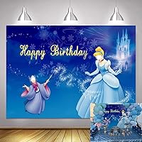 Princess Birthday Backdrop Fairy Tale Princess Castle Magic Photography Background Princess Theme Birthday Party Cake Table Decorations Supplies 5x3ft