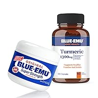 Blue Emu Original Super Strength 4 oz Cream Joint Health Turmeric Bundle