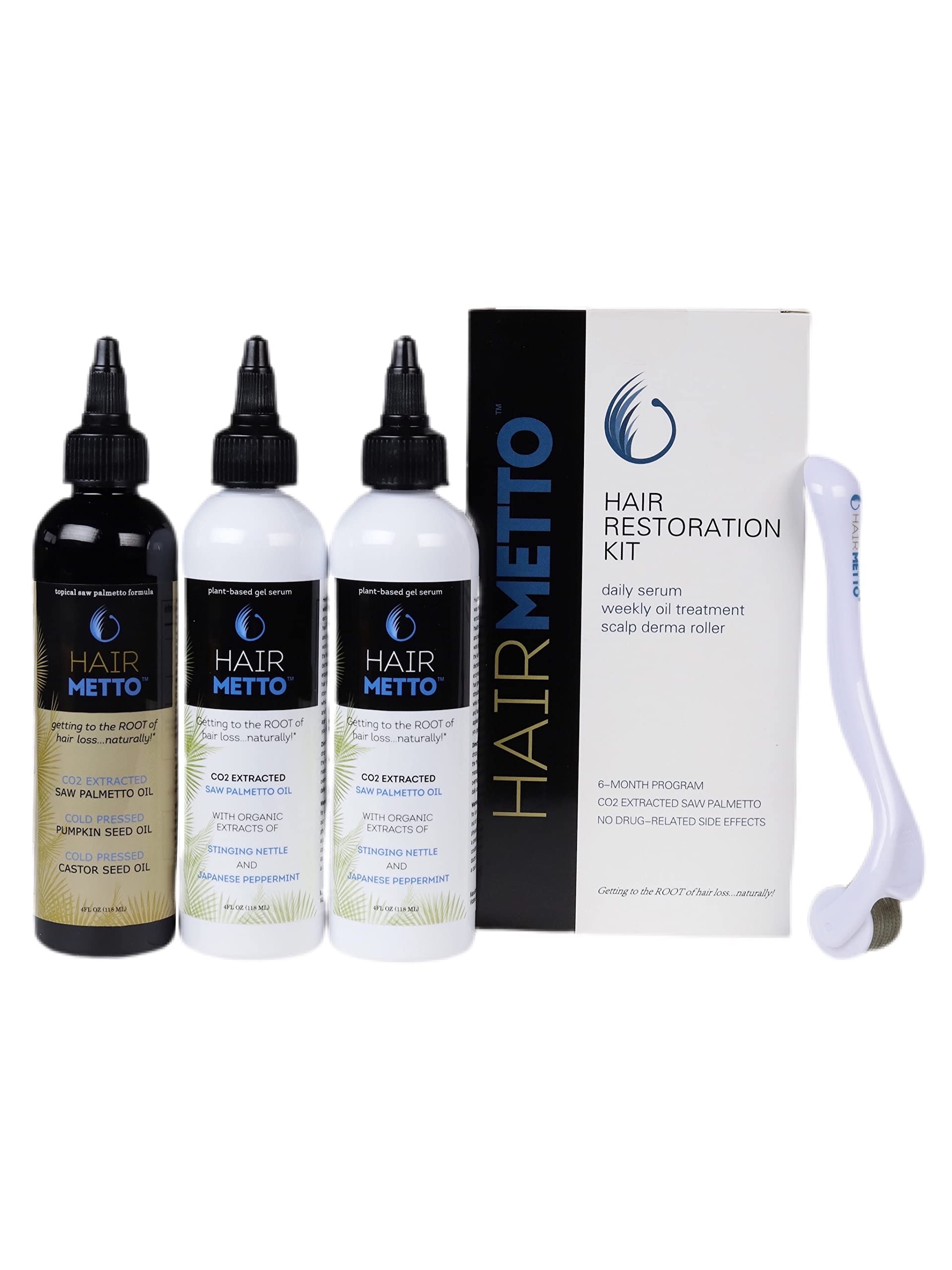 Mua HAIRMETTO Hair Restoration Kit for Hair Loss and Regrowth | Saw  Palmetto, Pumpkin Seed Oil | Stinging Nettle Serum | Scalp Derma Roller |  For Men and Women trên Amazon Mỹ chính hãng 2023 | Giaonhan247