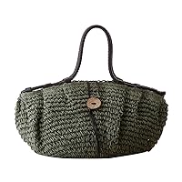 Lady Straw Bag Large Capacity Woven Bag Shoulder Casual Beach Bag
