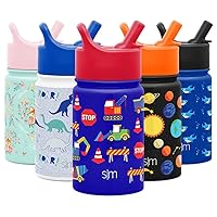 Simple Modern Kids Water Bottle with Straw Lid | Insulated Stainless Steel Reusable Tumbler for Toddlers, Girls, Boys | Summit Collection | 10oz, Under Construction