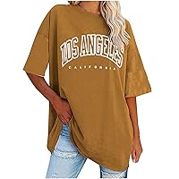Womens Plus Size Tops Printed T-Shirt Short Sleeve Loose Summer Tee Shirt Fashion Crew Neck Oversized Tunic Tops