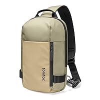 tomtoc Compact EDC Sling Bag, Minimalist Chest Shoulder Crossbody Bag for 11-inch iPad Pro, Nintendo Switch OLED, Slim Lightweight Daypack for Daily Use - XS Size