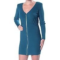 GUESS Women's Long Sleeve Reversible Zip Front Dress