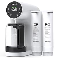 Countertop Reverse Osmosis System RO Water Filter, 4 Stage Filtration, Real-time TDS Monitor, 3:1 Pure to Drain, Zero-Installation Portable Water Purifier (WP-RO-200G White)