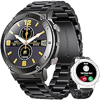 Smart Watch for Men with Call 1.32’’ HD Touch Screen DIY Dial IP68 Waterproof Fitness Tracker Watch with Heart Rate Sleep Blood Oxygen Monitor Weather Pedometer Smartwatch for iPhone Samsung Phones
