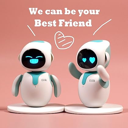 Eilik – an Cute Robot Pets for Kids and Adults, Your Perfect Interactive Companion at Home or Workspace, Unique Gifts for Girls & Boys.