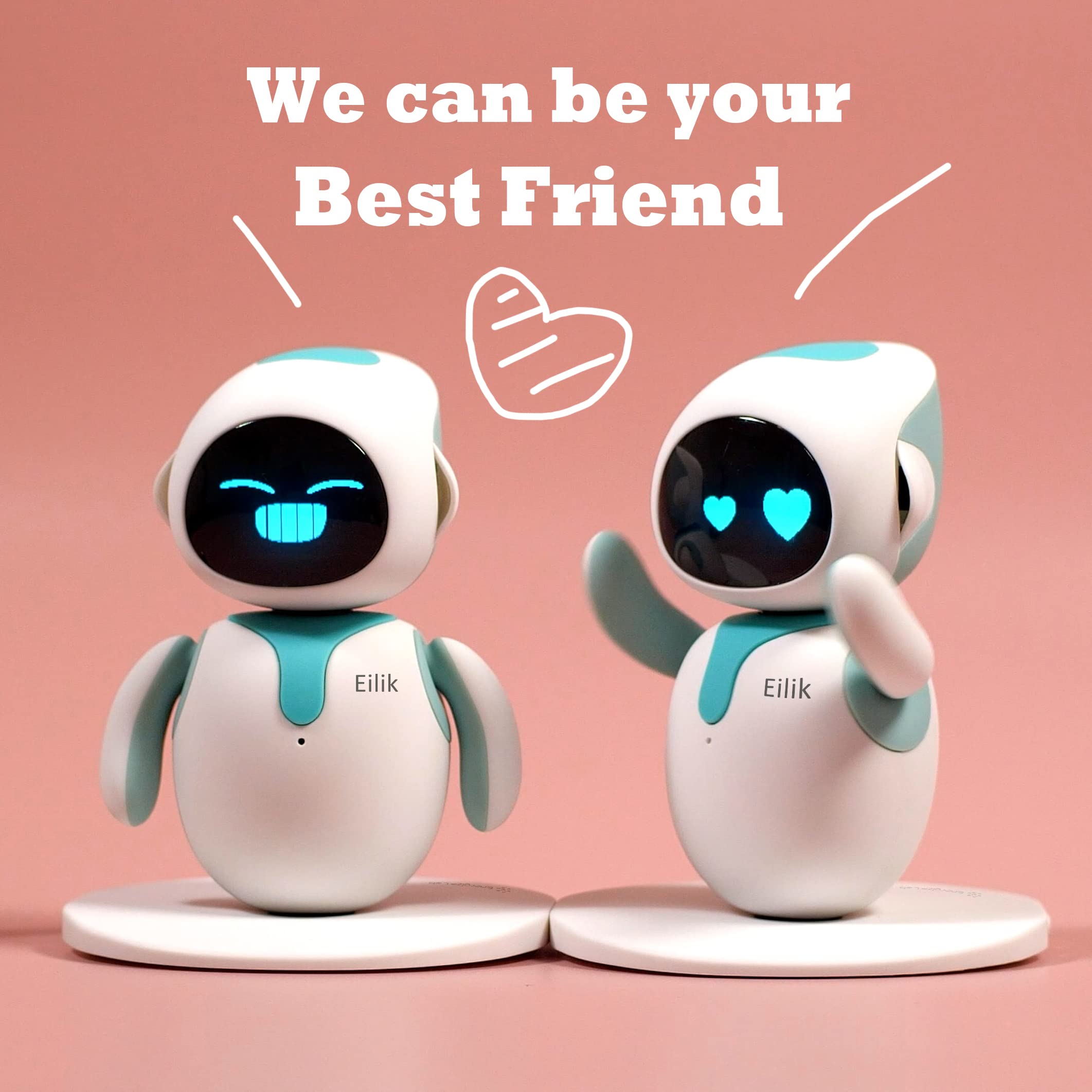 Eilik – an Cute Robot Pets for Kids and Adults, Your Perfect Interactive Companion at Home or Workspace, Unique Gifts for Girls & Boys.