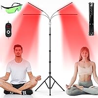 MYSWEETY Red Light Therapy Lamp for Body, 420 LEDs Infrared Light Therapy with Adjustable Stand, 660nm Red Light & 850nm Near Infrared Light Device for Face, Muscle, Pain Relief, Skin Care, 4 Heads