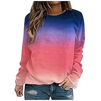 Sexy Floral Print Sweatshirts for Women Trendy Casual Crew Neck Overiszed Tshirt Shirts Fall Winter Teen Tops