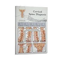 LCWAMSNB Popular Science Poster on Prevention And Treatment of Cervical Spondylosis (1) Wall Poster Art Canvas Printing Gift Office Bedroom Aesthetic Poster 08x12inch(20x30cm) Frame-style