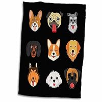 Rosette - Dog Hooman - Random Printed Breed Dogs Collage - Towels (twl-360525-1)
