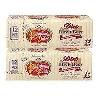 Pennsylvania Dutch Birch Beer Old Fashioned Dark Soda - Rich and Creamy Taste - Bundled by Louisiana Pantry (Diet, 24 Pack 12 oz Cans)
