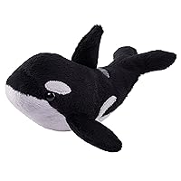 Pocketkins Eco Orca, Stuffed Animal, 5 Inches, Plush Toy, Made from Recycled Materials, Eco Friendly