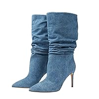 Vertundy Mid Calf Boot For Women Party Fashion Casual Booties