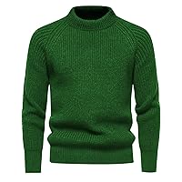 Men's Ribbed Knit Sweater Crewneck Slim Fit Lightweight Pullover Casual Basic Fall Winter Warm Jumper Sweaters