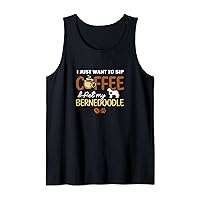 Sip Coffee Pet My Bernedoodle Dog Owner Gifts Coffee Lover Tank Top