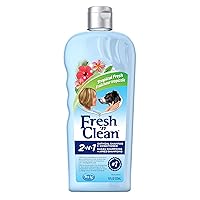 Pet-Ag Fresh ’n Clean 2-N-1 Oatmeal Conditioning Shampoo, Tropical Scent - 18 oz - Moisturizes with Vitamin E & Aloe Vera - Strengthens & Repairs Coats - Soap Free