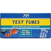 API REPLACEMENT TEST TUBES WITH CAPS For Any Aquarium Test Kit Including API Freshwater Master Test Kit 24-Count Box