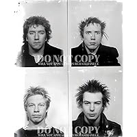 Sex Pistols Mugshot Photographs 8 X 10 - Magnificent 1977 Passport Portraits - British Punk Rock Icons - Sid Vicious - Johnny Rotten - Rare Photo Set - Poster Art Print