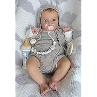 Cute Reborn Baby Dolls 19 inch Realistic Newborn Size Girl Doll That Look Real Alive Soft Cloth Body Silicone Baby Doll Toddler Girls Babies Reborn Toys Gifts for Chrismtas