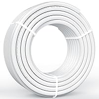 VEVOR PEX Pipe 3/4 Inch, 100 Feet Non-Oxygen Barrier PEX-B Flexible Pipe Tubing for Potable Water, for Hot/Cold Water & Easily Restore, Plumbing Applications with Free Cutter & Clamps,White