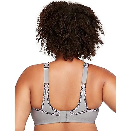 Glamorise Women's Full Figure No Bounce Plus Size Camisole Wirefree Back Close Sports Bra #1066