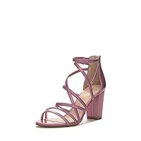Jessica Simpson Stassey Women's Caged Faux Leather Back Zip Dress Sandals