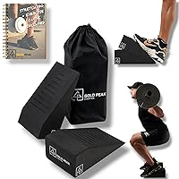 Heal Elevated Squat Wedge Block (2 Set) – EVA Heel Wedge Foam Wedge For Squats – 23.5° Angle Calf Raise Block and Slant Board for Ankle Range – Squat Blocks Reduce Risk of Injury to Knees, Hip, Ankles