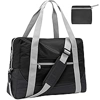 For Spirit Airlines Personal Item Bag 18x14x8 - Lightweight Personal Item Travel Bag Underseat Foldable Travel Duffel Bag Carry on Bags for Airplane Extra Bag with Shoulder Strap, Black