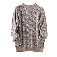 Winter Thickened Men's 100% Wool Knitted Sweater Round Neck Warm Cashmere Top Autumn Pullover