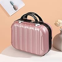 Mini Hard Shell Hard Travel Luggage Cosmetic Case, Small Portable Carrying Case Suitcase for Makeup,Pink