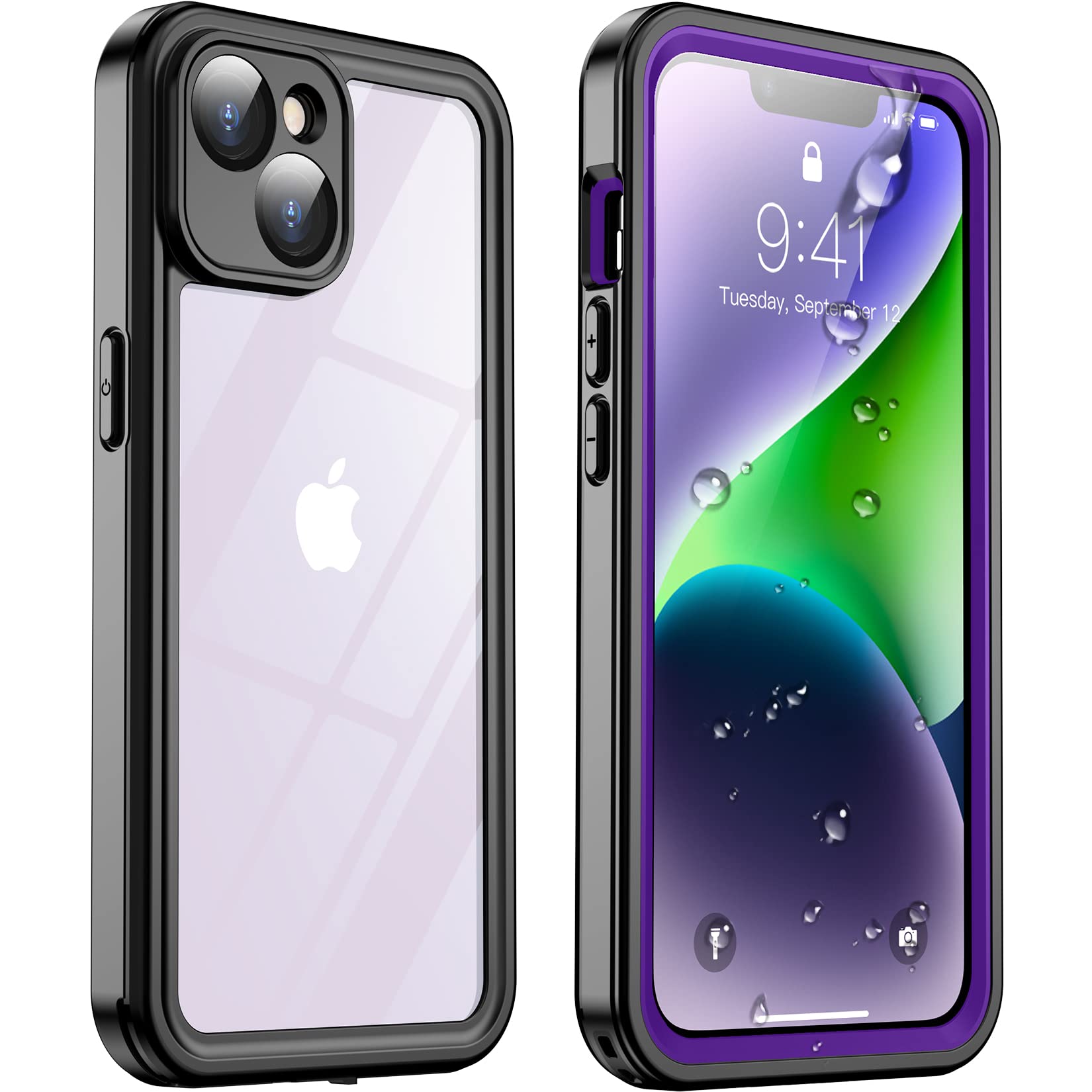 Temdan iPhone 12/12 Pro Case, [Not Yellowing] [Ultra Slim] Lightweight & Thin, Shockproof Protective, Screen & Camera Protection - Crystal Clear