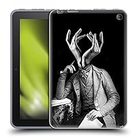Head Case Designs Officially Licensed LouiJoverArt Sensitive Man Black and White Soft Gel Case Compatible with Amazon Fire 7 2022