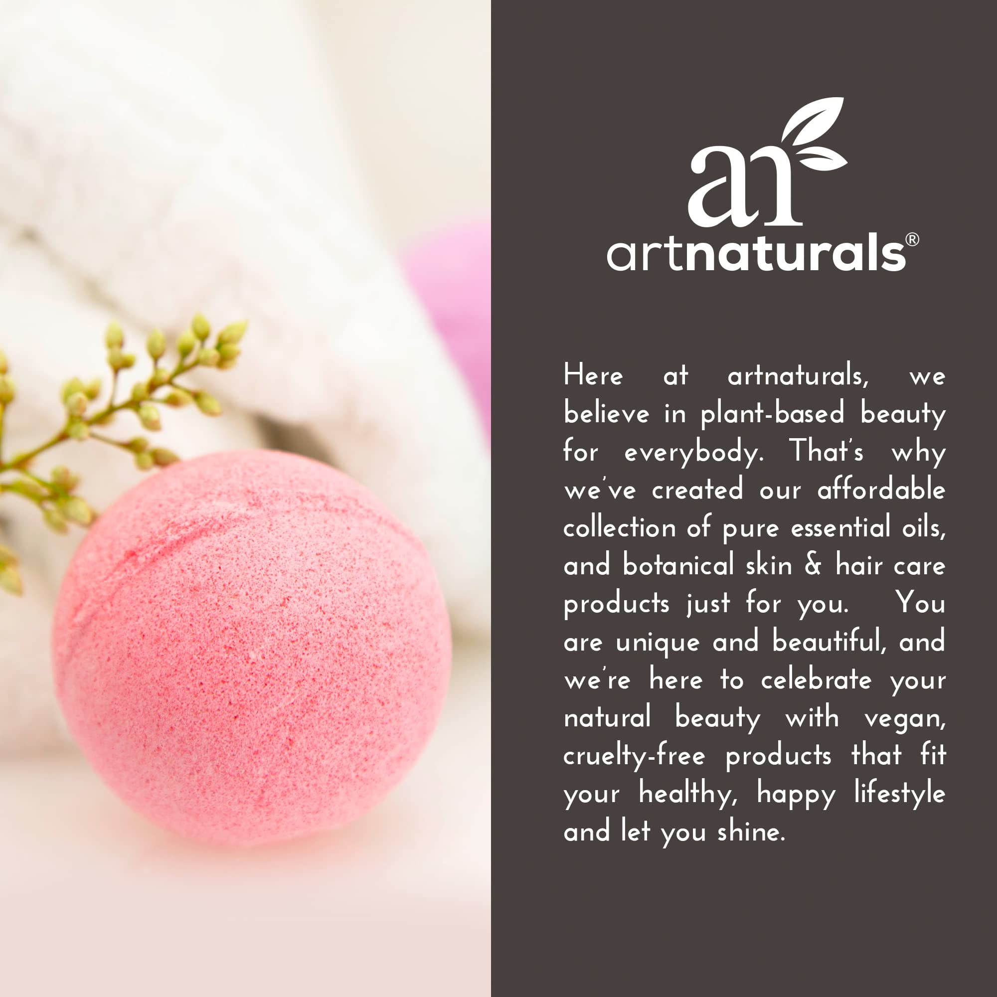 ArtNaturals Large Bath Bombs Gift Set kit – (12 x 4 Oz / 113g) - Natural Handmade Essential Oil Spa Bubble Bath Bomb Balls Fizzies for Relaxation Moisturizing & Fun for Women, Kids & Men (ANAA-1201)