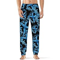 Colon Cancer Ribbon Cancer Believe Men's Pajama Pants Soft Sleep Pj Bottoms Sleepwear Bottom Pant Lightweight Lounge Pants