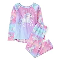 The Children's Place Girls' Long Sleeve Top and Pants 2 Piece Pajama Set