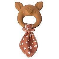 Mary Meyer Teething Toys Leika Silicone Baby Teether for Babies 0-12 Months, 9-Inches, Little Fawn