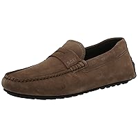 BOSS Men's Smooth Suede Slip on Drivers Loafer