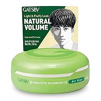 GATSBY Moving Rubber Air Rise Hair Wax, English Version, 80g/2.8oz