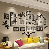 Family Tree Wall Decal Picture Frame Collage 3D DIY Stickers Decorations Art for Living Room Home Decor Gallery Large