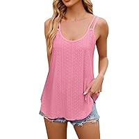 Womens Summer Tank Top Fashion Sleeveless Business Casual Outfits 2024 Basic Loose Camisoles Workout Tops for Women