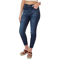 WallFlower Women's Size Fearless Curvy Ankle Denim Super High-Rise Insta Vintage Juniors Jeans (Standard and Plus)