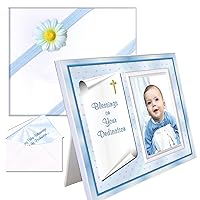 Baby Blessing Dedication Picture Frame Gift Blessings on Your Dedication - Boy