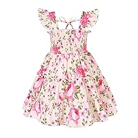 YOUNGER TREE Toddler Girl Dress Kids Sleeveless Ruffle Dresses for Girls Summer Outfits Beach Sundress