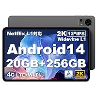 Android 14 Tablet Upgrade: 12 inch TECLAST T60 Tablet, Android 14,20 GB + 256 GB + 1TB TF Expansion, Widevine L1 Tablet, Netflix Compatible, 2000 x 1200 2K IPS Screen, 2.0 GHz 8 Core T616 CPU, 18 W PD