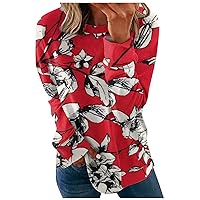 Long Sleeve Womens Shirts Cute Fall Tops Crew Neck Ethnic Sweatshirts Casual Graphic 2023 Girls Daily Clothes