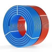 VEVOR PEX Pipe 3/4 Inch, 2 x 100 Feet Non-Oxygen Barrier PEX-A Flexible Pipe Tubing for Potable Water, for Hot/Cold Water & Easily Restore, Plumbing Applications with Free Cutter, Blue & Red