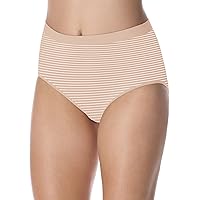 Bali Women’s Comfort Revolution Seamless Brief Panty, High Rise Microfiber Stretch Underwear